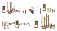 TimberForm Complete Cluster Set with SofDek Bench Tops, 5100-03-FC